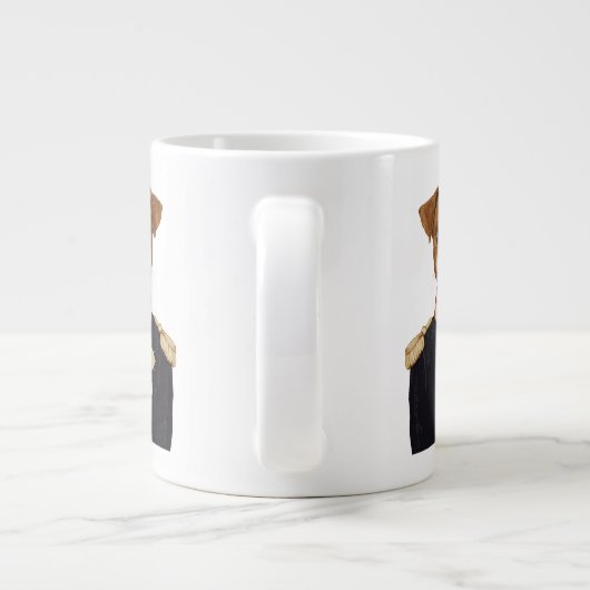 Hauptmann Jack Russell Jumbo-Tasse (Rückseite)