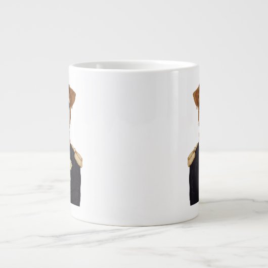Hauptmann Jack Russell Jumbo-Tasse (Vorderseite)