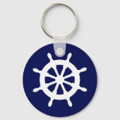 Hauptmann Personalisiert Ship's Wheel Keyring Schlüsselanhänger (Vorderseite)