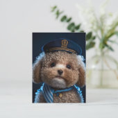 Hauptmann von Poodle Postkarte (Stehend Vorderseite)