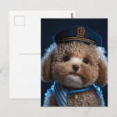 Hauptmann von Poodle Postkarte (Vorne/Hinten)