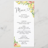 Hauptmenü des Brautparty "Wasserfarbe" Menükarte (Vorderseite)