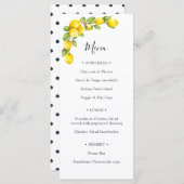 Hauptmenü "Squeeze Lemon Brautparty" Menükarte (Vorne/Hinten)