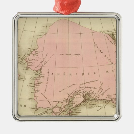 Hauptmeridiane Washington und Paris Silbernes Ornament (Vorne)