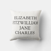 Hauptmerkmale von Stolz und Vorurteilen Kissen (Rückseite)