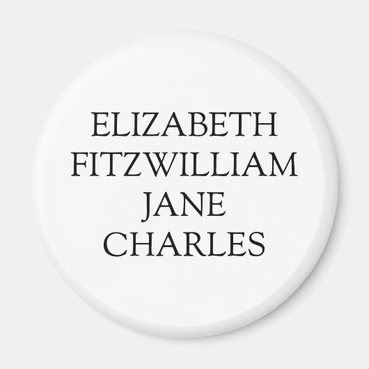 Hauptmerkmale von Stolz und Vorurteilen Magnet (Vorne)