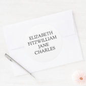 Hauptmerkmale von Stolz und Vorurteilen Runder Aufkleber (Umschlag)