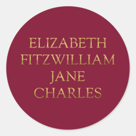 Hauptmerkmale von Stolz und Vorurteilen Runder Aufkleber