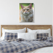 Hauptmünzkatze Leinwanddruck (Insitu (Schlafzimmer))