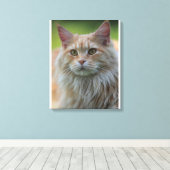 Hauptmünzkatze Leinwanddruck (Insitu (Holzboden))