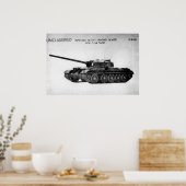 Hauptpanzer des Sowjet-T-54 Poster (Küche)