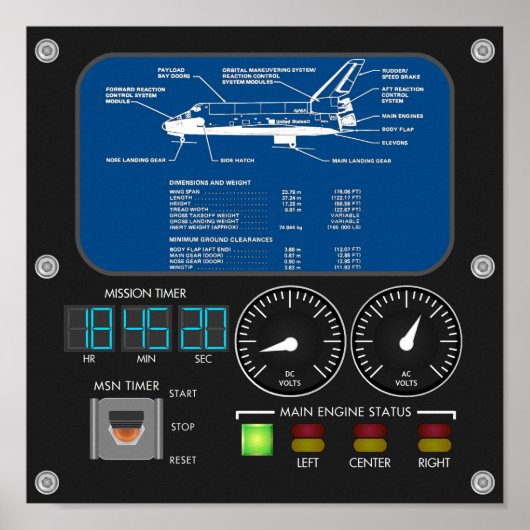 Hauptplatine für die Raumfähre Poster (Vorne)