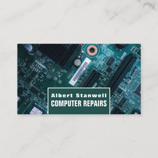 Hauptplatine, Informationstechnologie, Computer Visitenkarte (Vorderseite)