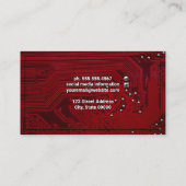 Hauptplatine | Red Microchip | Tech Visitenkarte (Rückseite)