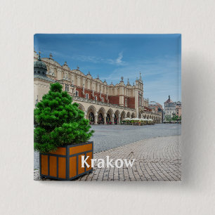 Hauptplatz der Altstadt von Krakau, Polen Button