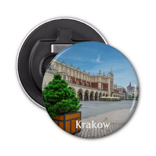 Hauptplatz der Altstadt von Krakau, Polen Flaschenöffner (Vorderseite)