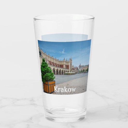 Hauptplatz der Altstadt von Krakau, Polen Glas (Rückseite)