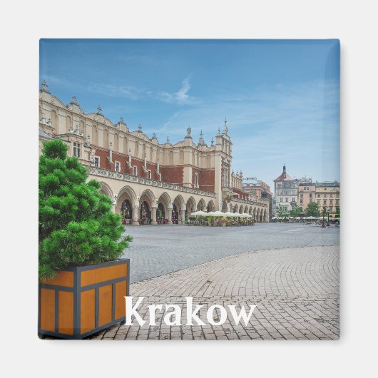 Hauptplatz der Altstadt von Krakau, Polen Magnet (Vorne)