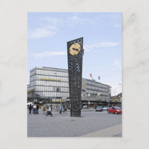 Hauptplatz der Stadt Bielefeld mit Uhr im Zentrum Postkarte