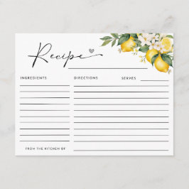 HAUPTPLATZ LEMON BRAUTPARTY REZIPE BEGLEITKARTE