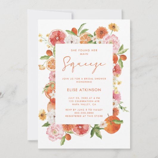 Hauptpresse Brautparty Einladung (Vorderseite)