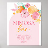 Hauptpresse Brautparty Mimosa Bar Sign Poster (Vorne)