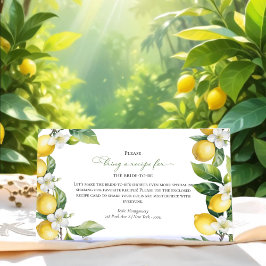 Hauptpresse | Brautparty-Rezept-Karte Begleitkarte