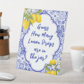 Hauptpresse Brautparty schätzen, wie viele Lemon Sockelschild (In SItu)