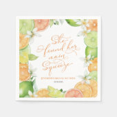 Hauptpresse | Citrus Floral Brautparty Serviette (Vorderseite)
