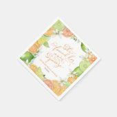 Hauptpresse | Citrus Floral Brautparty Serviette (Ecke)