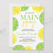 Hauptpresse Citrus Lemon Limones Brautparty Einladung (Vorderseite)