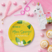 Hauptpresse Elegante Lemon Yellow Citrus Dusche Pappteller (Party)