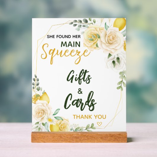 Hauptpresse Elegantes Brautparty Geschenkkarten Acrylschild (Neutral)