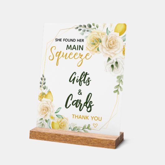 Hauptpresse Elegantes Brautparty Geschenkkarten Acrylschild (Winkel)