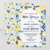 Hauptpresse Gelbe Zitronen Minze Briday Dusche Einladung (Vorne/Hinten)