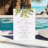 Hauptpresse Gelbes Zitronen Brautparty Amalfi Einladung