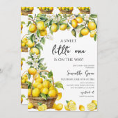 Hauptpresse Lemon Babydusche Einladung (Vorne/Hinten)