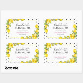 Hauptpresse Lemon Bachelorette Überlebenskit Rechteckiger Aufkleber (Blatt)