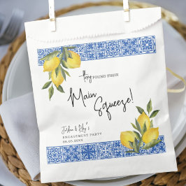Hauptpresse Lemon & Blue Tile Verlobung gefunden Geschenktütchen
