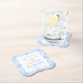 Hauptpresse Lemon & Blue Tiles Brautparty Untersetzer (Vor Ort)