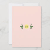 Hauptpresse Lemon Blush Pink Brautparty Einladung (Rückseite)