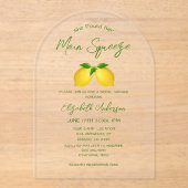 Hauptpresse Lemon Brautparty Acryleinladungen (Vorderseite)