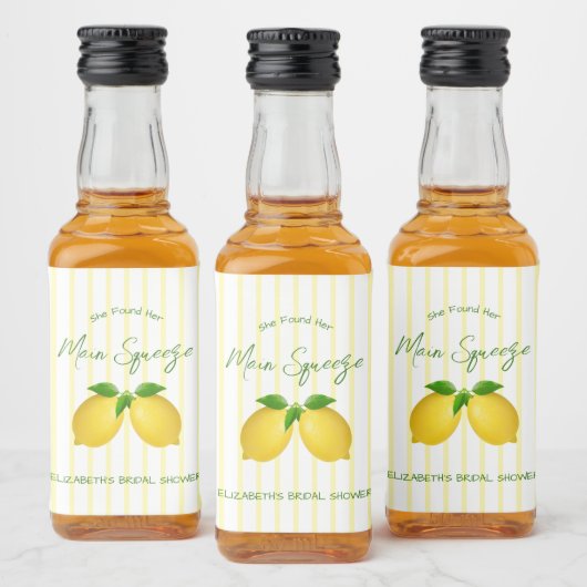 Hauptpresse Lemon Brautparty Alkoholflaschenetikett (Flaschen)