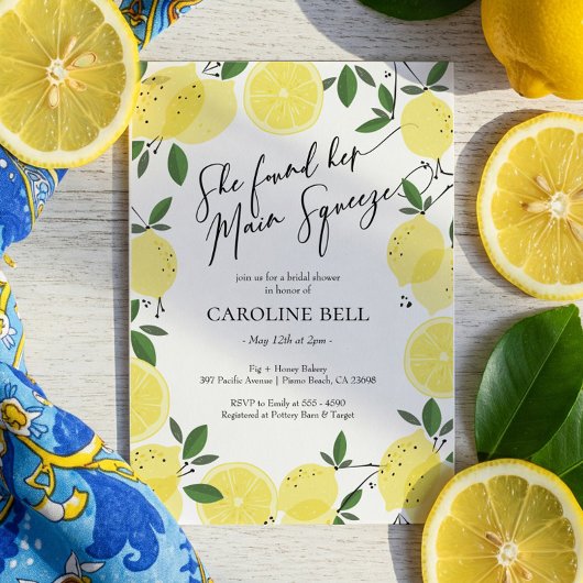 Hauptpresse Lemon Brautparty Einladung