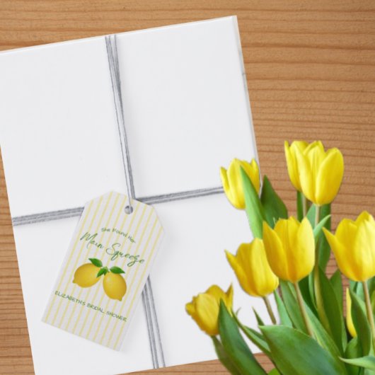 Hauptpresse Lemon Brautparty Geschenkanhänger