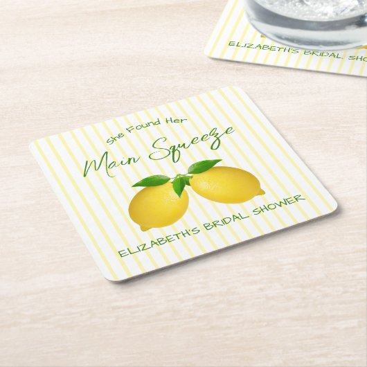 Hauptpresse Lemon Brautparty Rechteckiger Pappuntersetzer (angewinkelt)