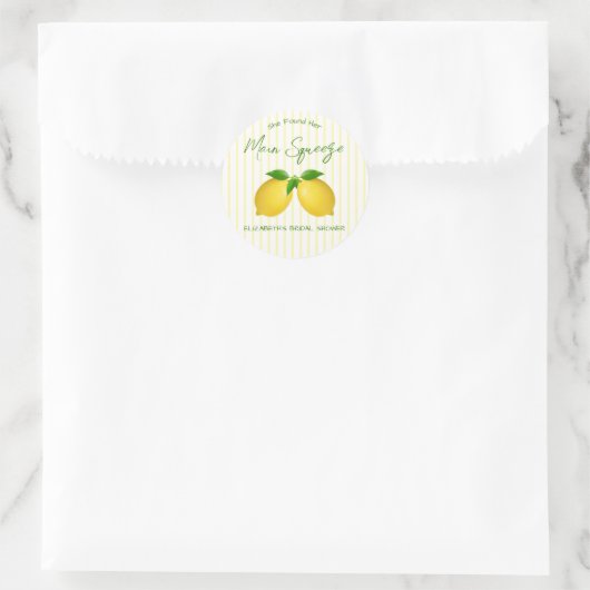 Hauptpresse Lemon Brautparty Runder Aufkleber (Tasche)