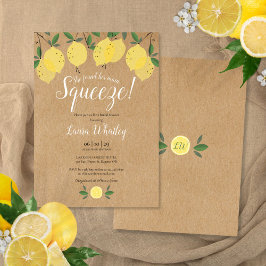 Hauptpresse Lemon Brautparty Rustikal Einladung