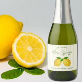 Hauptpresse Lemon Brautparty Schaumweinetikett
