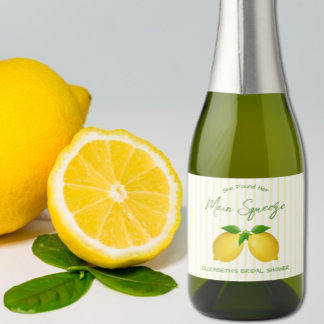 Hauptpresse Lemon Brautparty Schaumweinetikett